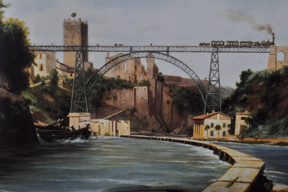 Martesana entrance and Trezzo viaduct in 1891