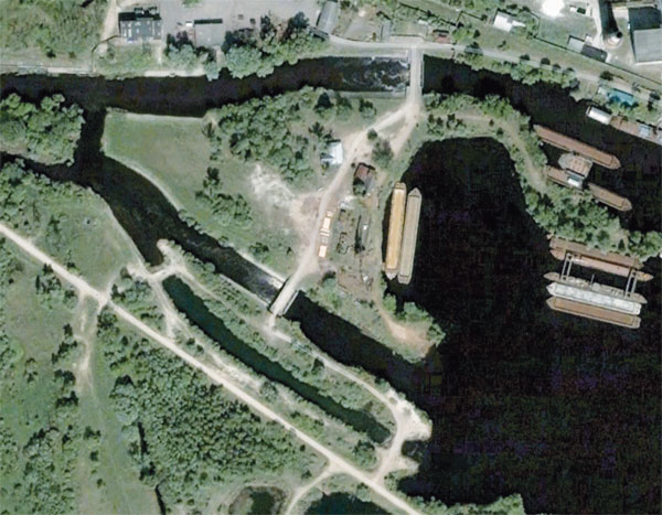 Mukhovets River in Brest © Google Earth 