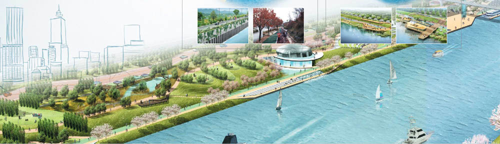 Artist's impression of the completed waterway